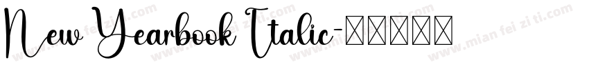 New Yearbook Italic字体转换